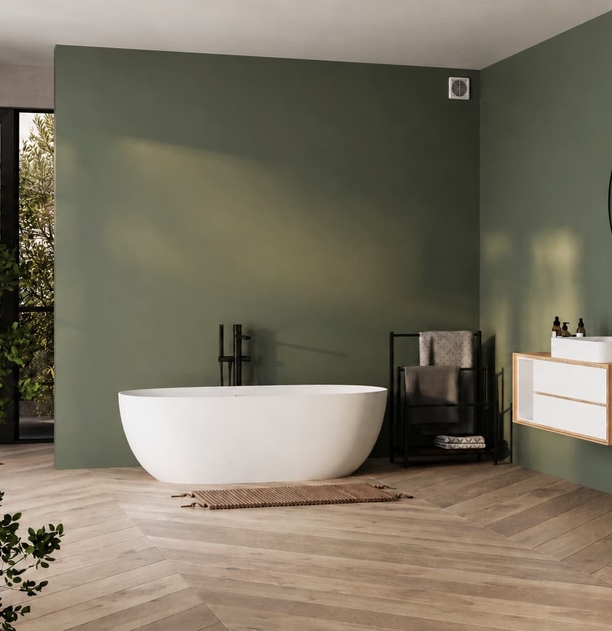 Salle de bain moderne ventilée par une VMC en Vendée