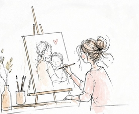Cours de dessin pour adultes : femme peignant sur un chevalet