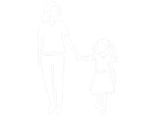 Dessin d'un parent tenant la main de son enfant