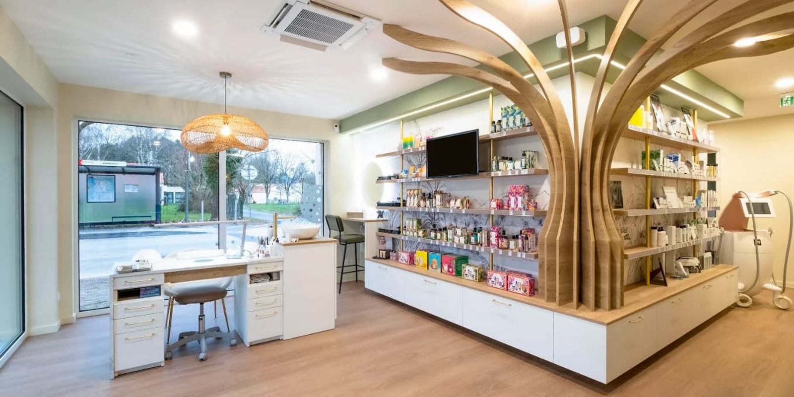 Intérieur de l'institut de beauté Terre de Beauté à Venansault, près de La Roche-sur-Yon