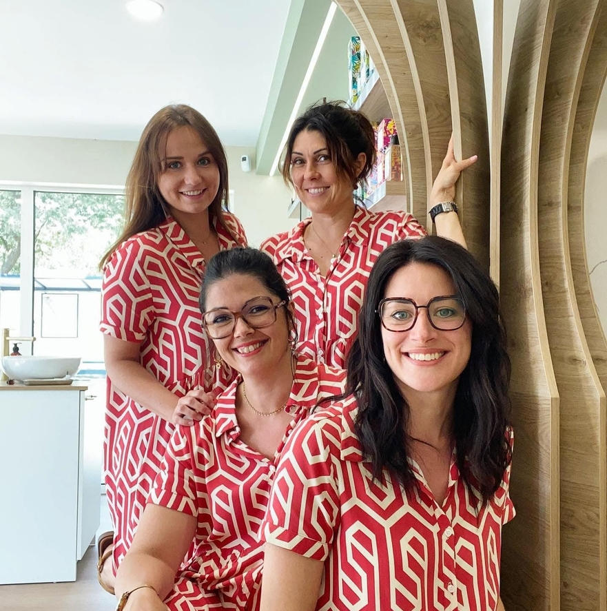 L'equipe de l'institut Terre de Beaute a Venansault : Marina, Amelie, Elora et Julie