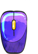 Illustration d'une souris d'ordinateur violette