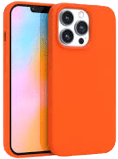 iPhone avec coque orange protégé