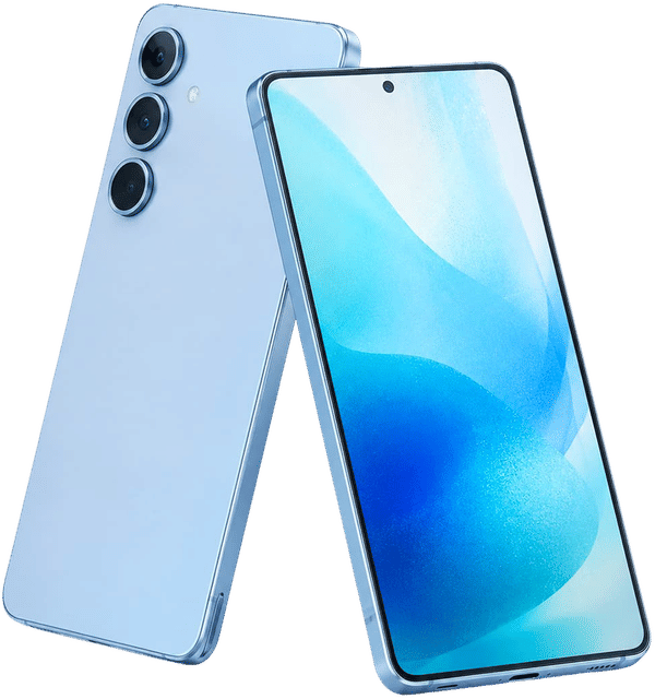 Deux smartphones reconditionnés bleus vendus par Phone Occaz à Aizenay