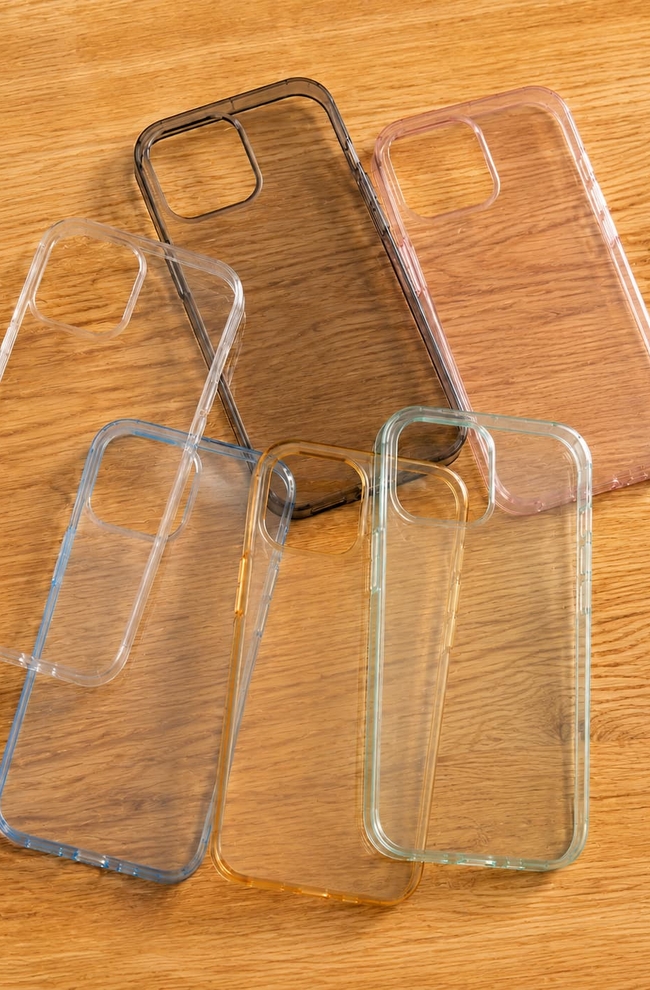 Coques de téléphone en silicone transparent