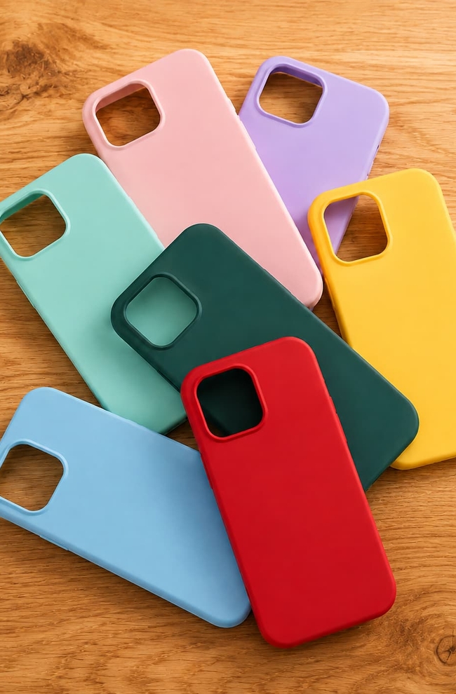 Coques de téléphone en silicone de couleur
