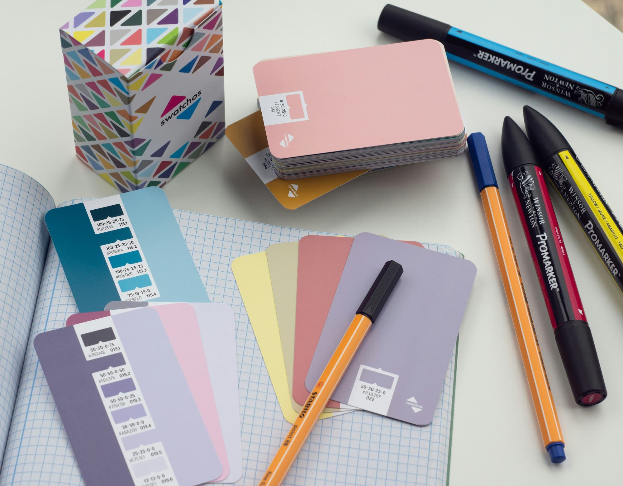 Charte graphique sur un bureau