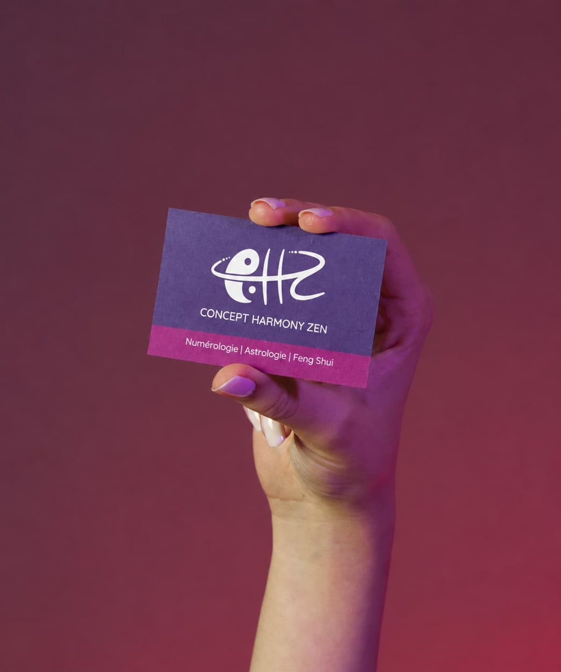 Carte de visite réalisée par Charlotte, graphiste chez Hera