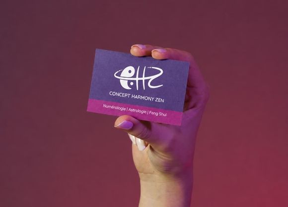 Carte de visite réalisée par Charlotte, graphiste chez Hera