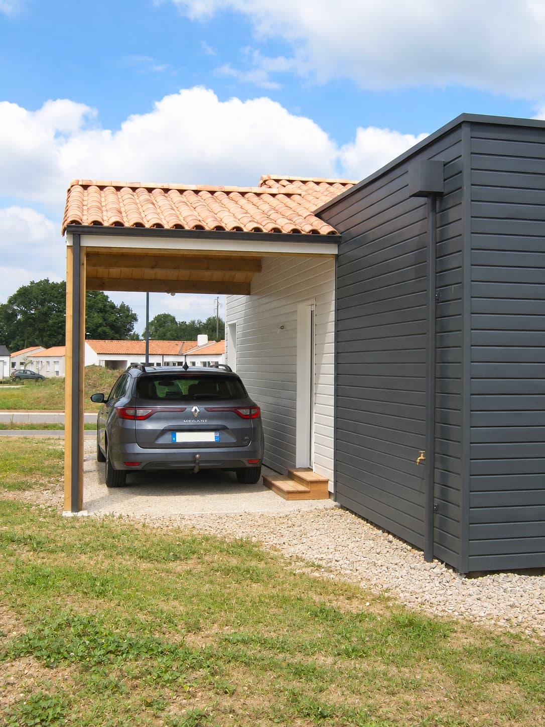 Carport en bois réalisé par Projet Bois