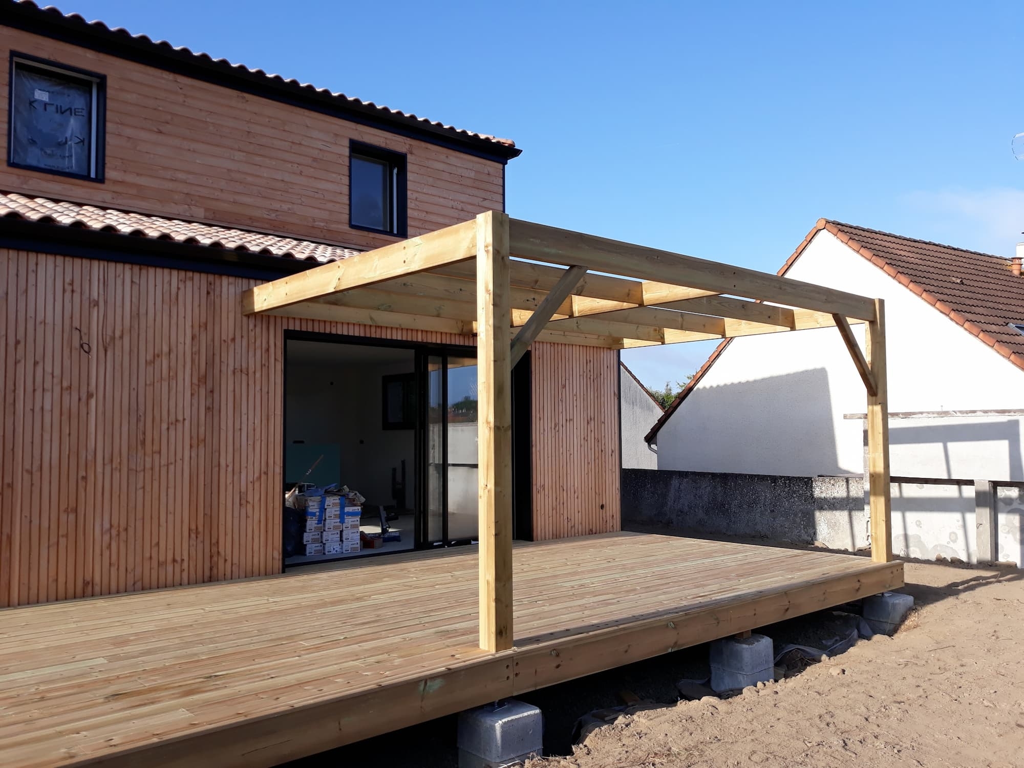 Pergola en bois réalisée par Projet Bois