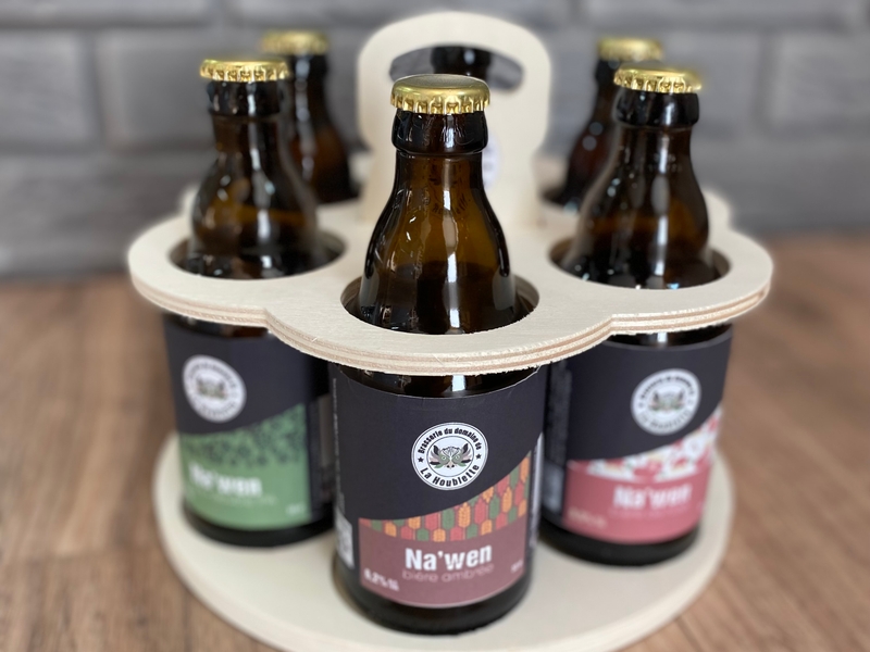 Coffret en bois de 6 bières artisanales
