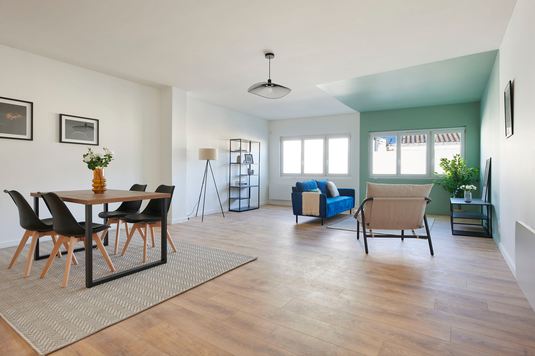 home staging cholet AntePostea pièce verte meublée et décorée