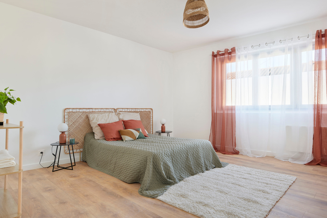 home staging cholet AntePostea chambre parentale meublée et décorée