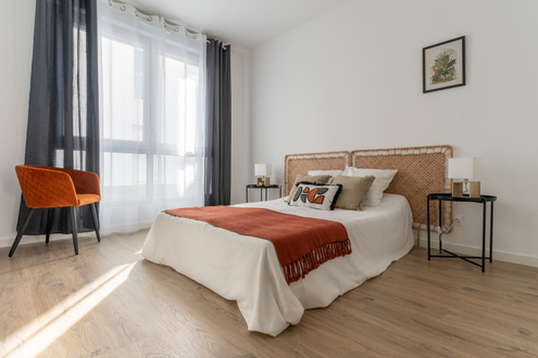 Home staging appartement témoin à Nantes avec chambre parentale