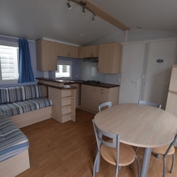 Intérieur mobil home camping vendée