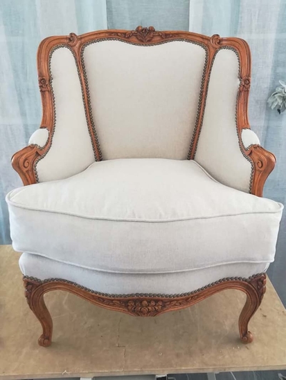 Fauteuil après réfection