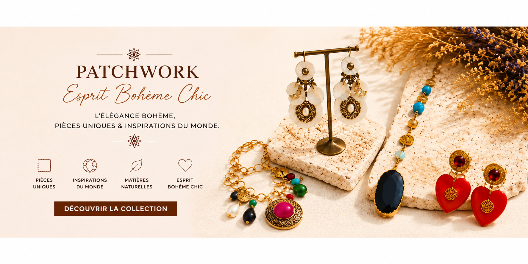 Patchwork – Bijoux Bohèmes & Créations Artisanales
