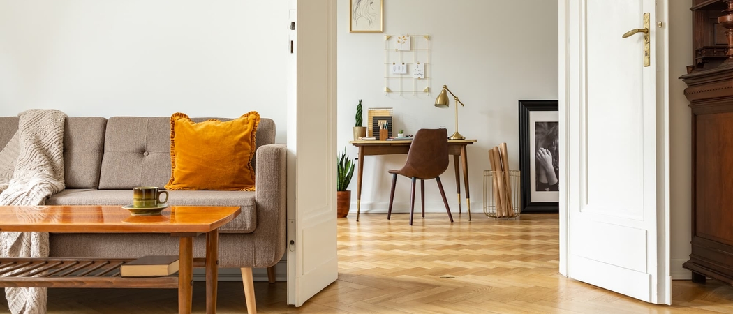 Intérieur d'appartement ancien rénové et mis en location