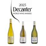 bouteilles de vin blanc muscadet, clisson chateau thebaud, medailles decanter