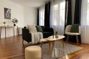 Home staging salon après appartement vide à Nantes